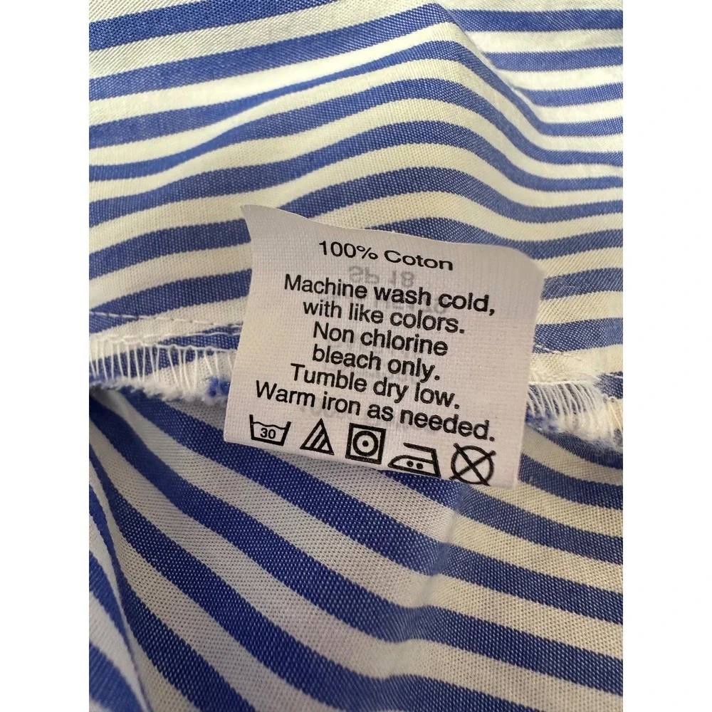 J. Crew Blue Striped Tiered Mini Skirt
